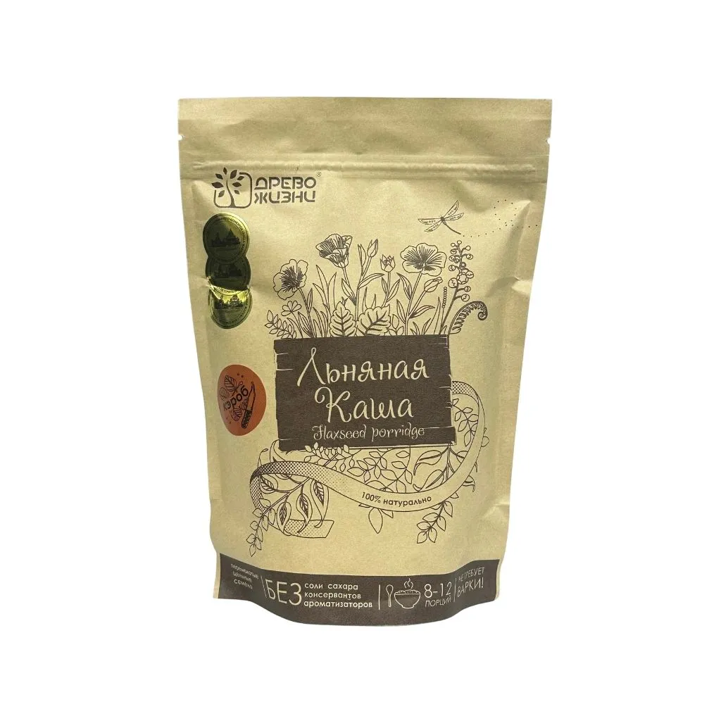 Льнянная каша с кэробом и кунжутом 400 гр 1/12