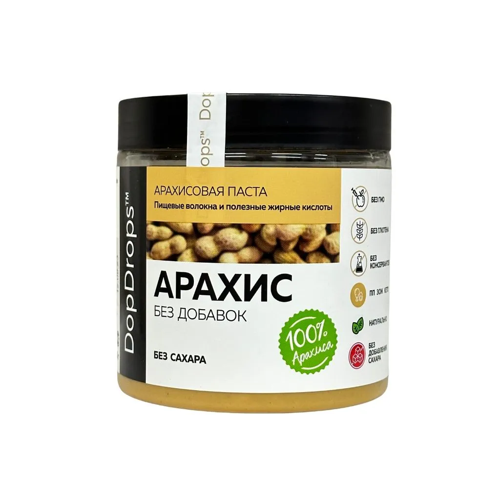 DopDrops паста Арахисовая Без добавок 500гр