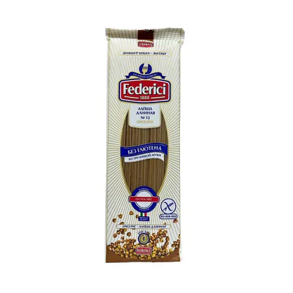 Federici Linguine Изделия макаронные без глютена из гречневой мукой Лапша длинная 250гр 24 шт