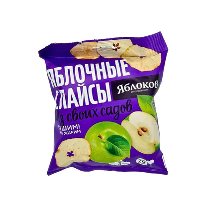 Яблочные слайсы Яблоков 25 гр 1х30