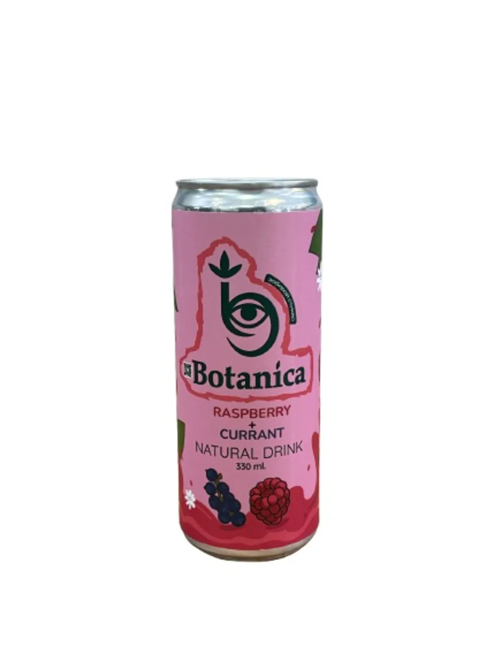 Botanica Напиток натуральный слабогазированный с соком Малины и смородины жб 0,33л thumbnail 1