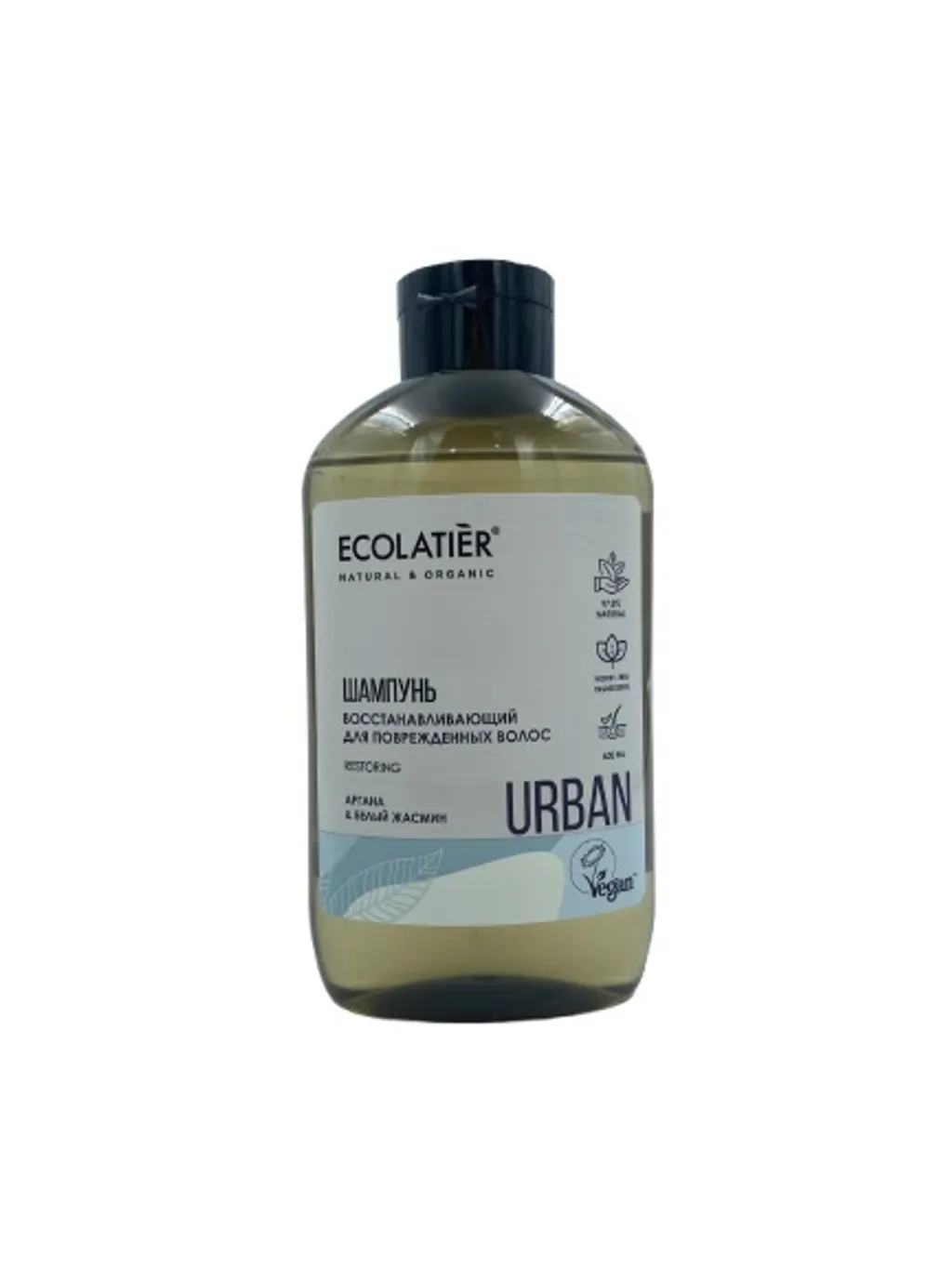 ECOLATIER URBAN Шампунь Восстанавливающий для поврежденных волос Аргана и белый жасмин 600мл 8шт thumbnail 1