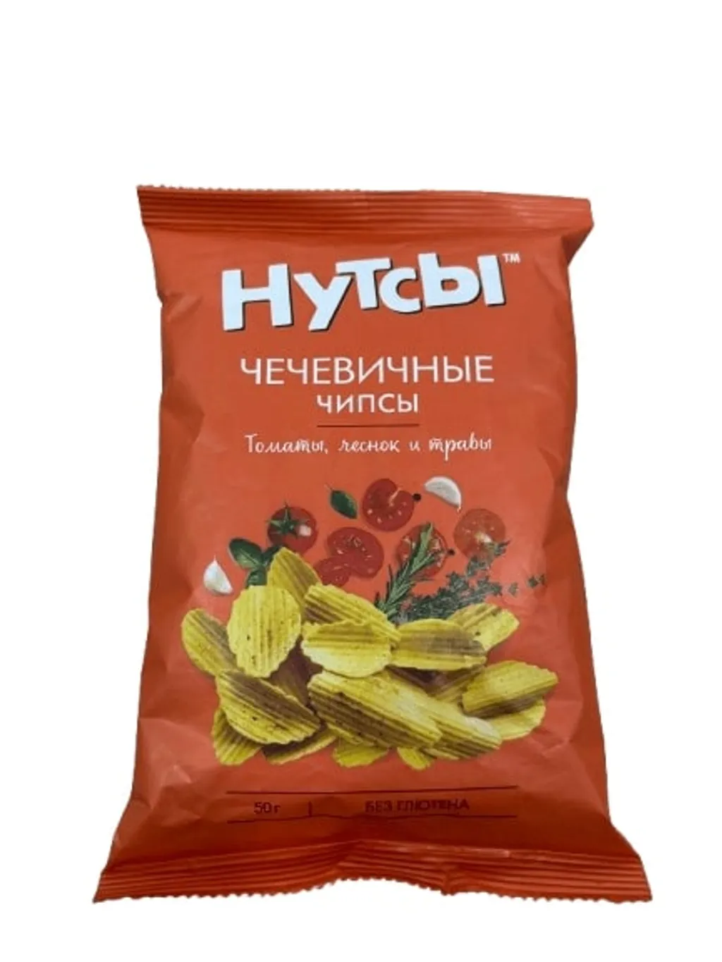 Чечевичные чипсы со вкусом томаты чеснок и травы 50 гр thumbnail 1