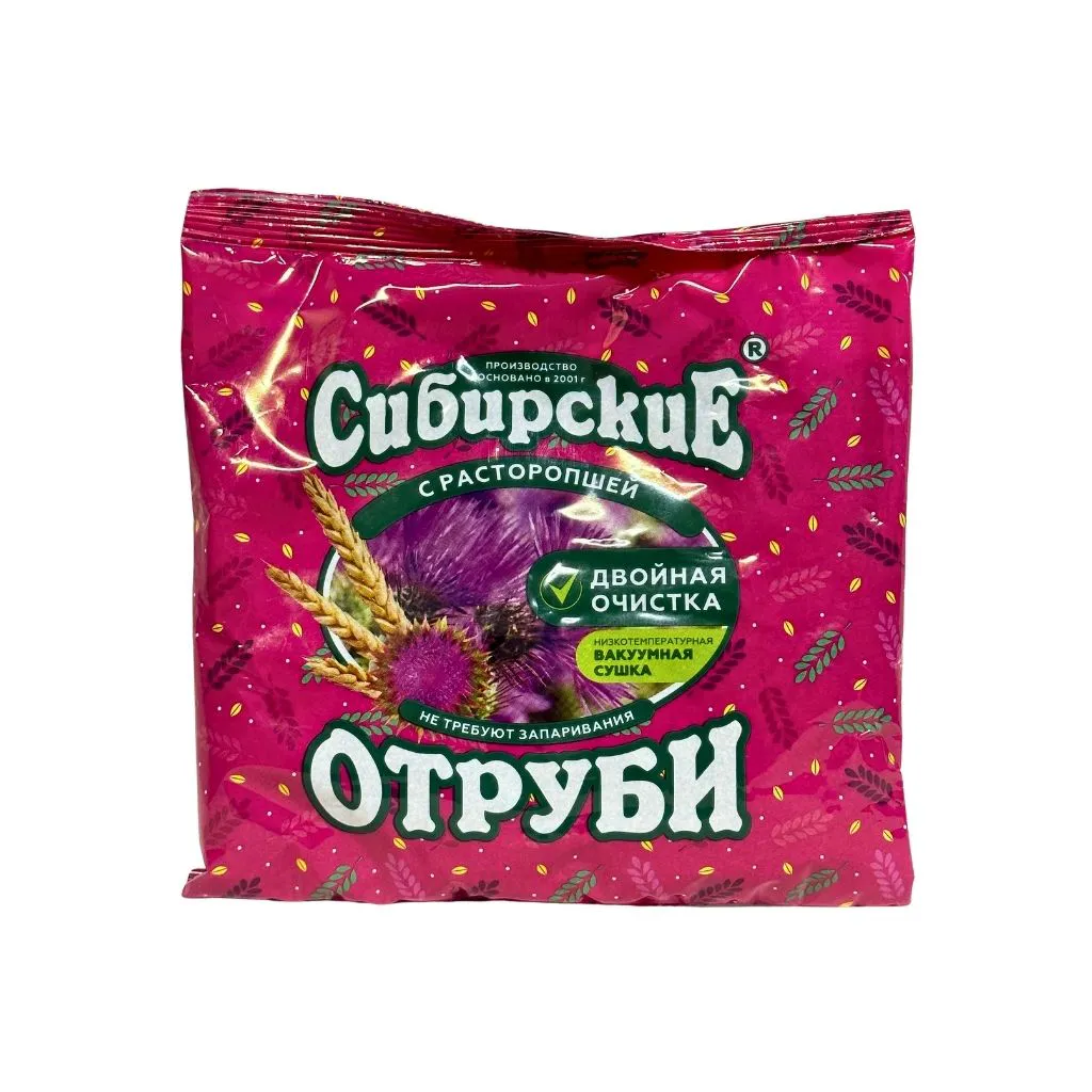 Сибирская клетчатка Отруби Сибирские Пшеничные с расторопшей 200гр 20шт thumbnail 1