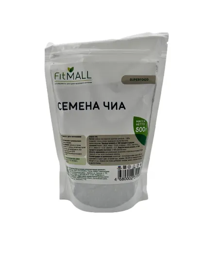 Семена чиа ТМ FitMall дойпак 500 гр 10 шт