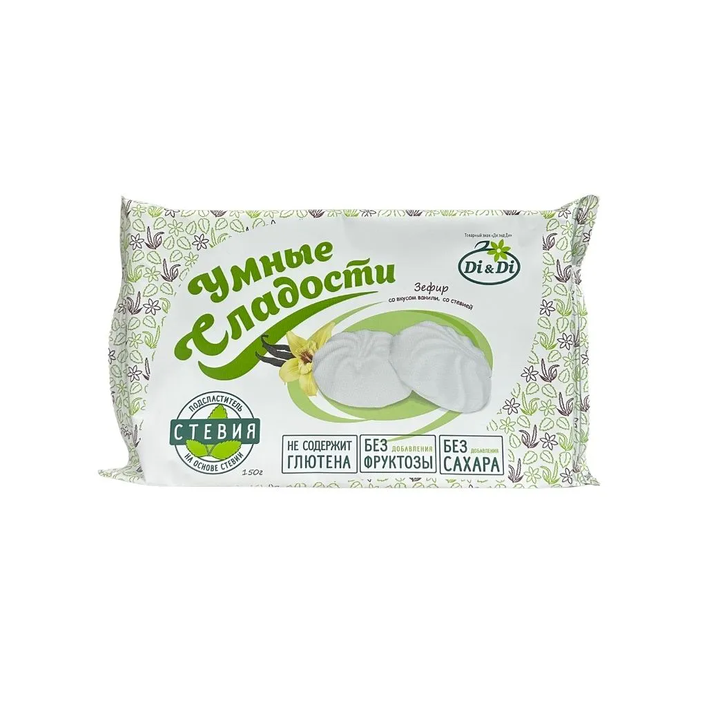 Зефир Умные сладости ванильный со стевией 150 гр 11 шт thumbnail 1
