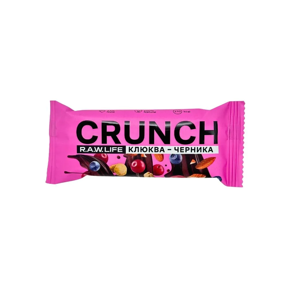Рау лайф Ореховый батончик CRUNCH Choco Клюква-черника thumbnail 1