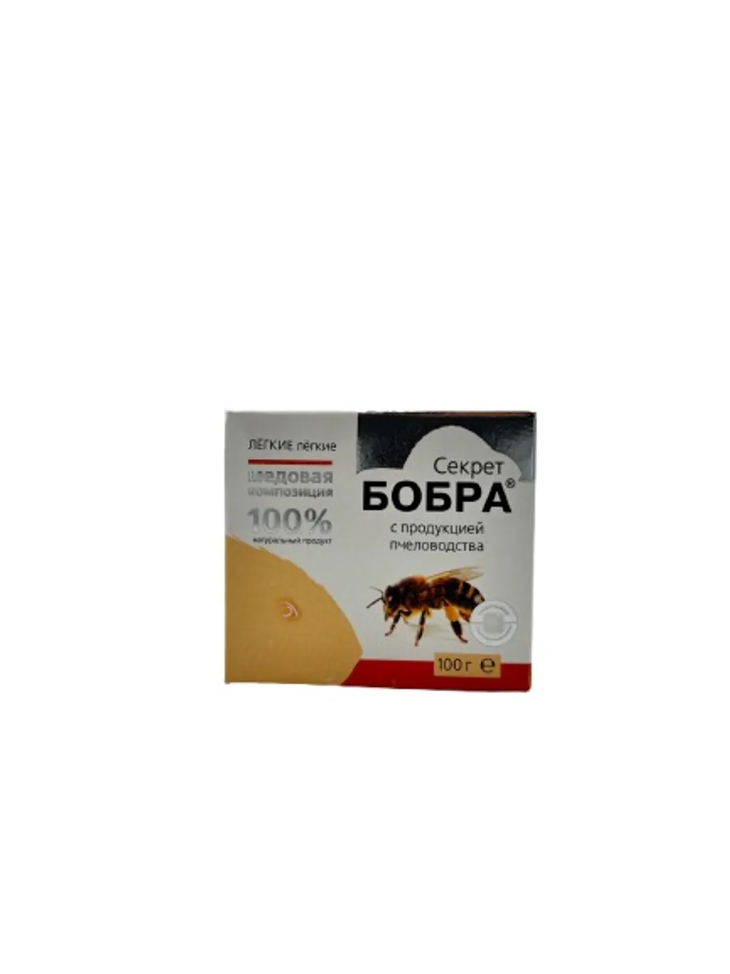 Медовая композиция Секрет бобра с продукцией пчеловодства Легкие легкие 100гр thumbnail 1