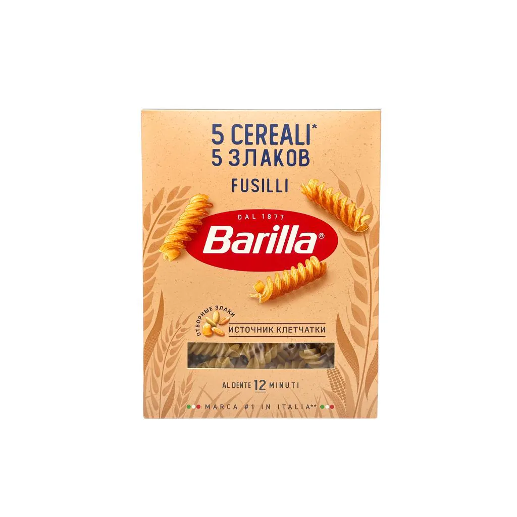 20% Barilla Паста 5 злаков Fusilli (Фузилли) 450гр thumbnail 1