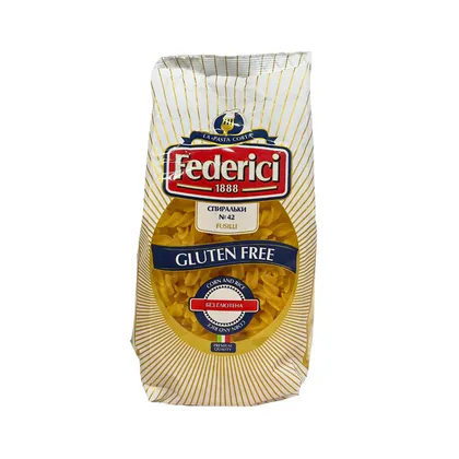 Federici Fusilli Изделия макаронные без глютена Спиральки 400гр 12шт