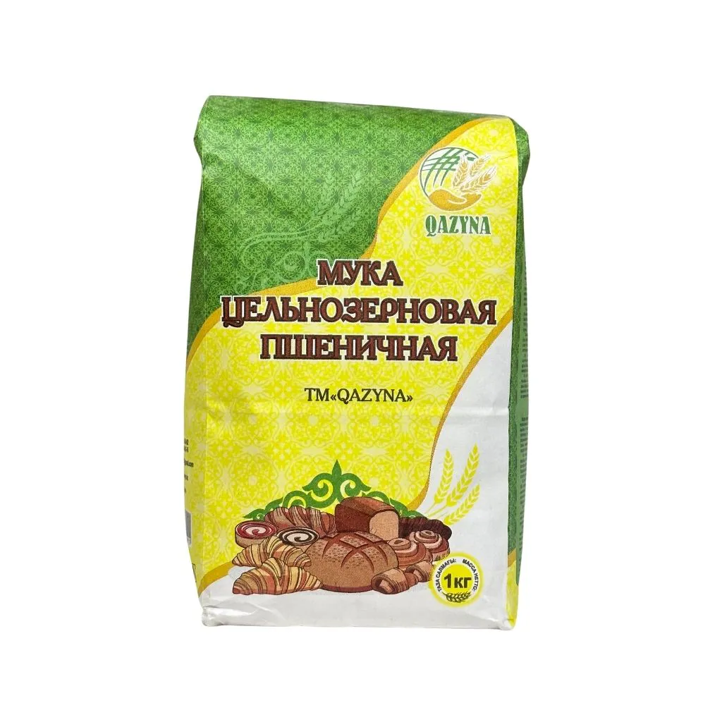 17% Казына Мука Пшеничная цельнозерновая 1кг