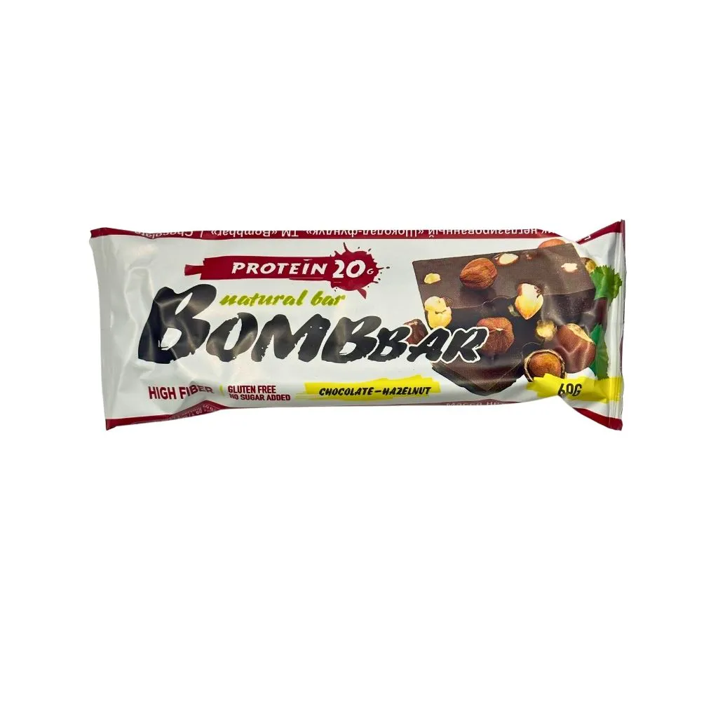 Bombbar батончик Шоколад-фундук 60гр 20шт thumbnail 1