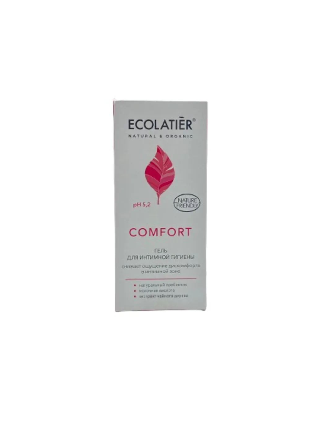 ECOLATIER Гель для интимной гигиены Comfort с молочной кислотой и пробиотиком 250мл thumbnail 1