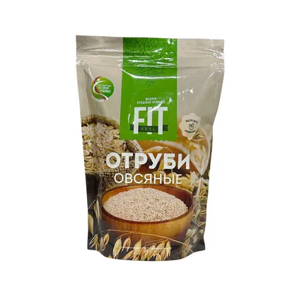 Отруби овсяные 400 гр дойпак 9 шт ТМ Fit Feel