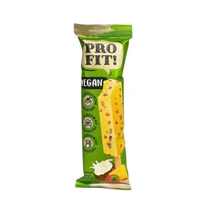 Pro Fit Эскимо на кокос.мол с пюре ананаса и малиной без сахара 50гр*21
