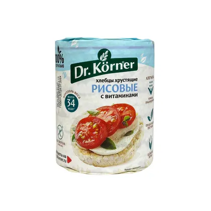 Dr Korner Хлебцы хрустящие рисовые с витаминами 100гр 20шт