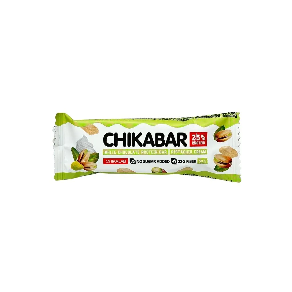 Chikalab батончик глазированный с начинкой фисташковый крем 60гр 20шт thumbnail 1