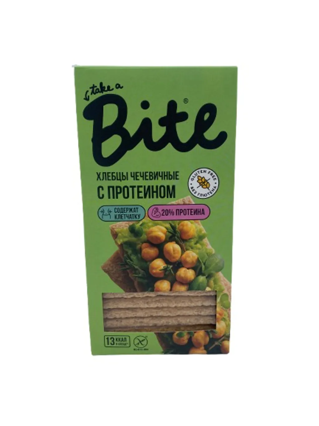 Bite Хлебцы хрустящие с протеином чечевичные 100гр 8шт thumbnail 1