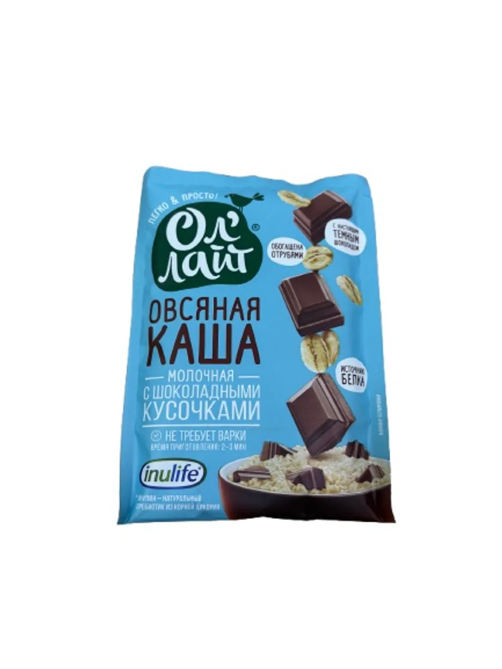 Ол Лайт Овсяная молочная каша быстрого пригот с шоколадными кусочками 40гр thumbnail 1
