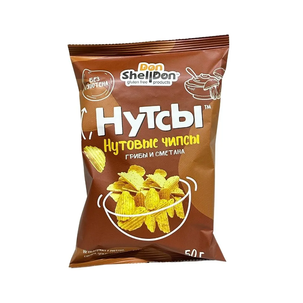 Чипсы нутовые НУТСЫ Грибы и сметана 50 гр thumbnail 1