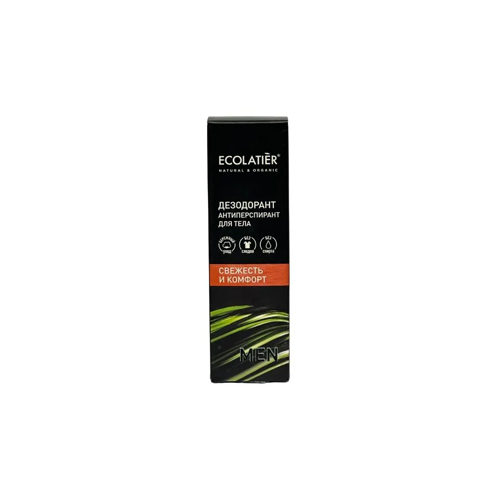 ECOLATIER Мужской дезодорант-антиперспирант для тела Свежесть и комфорт 50мл 12шт thumbnail 1