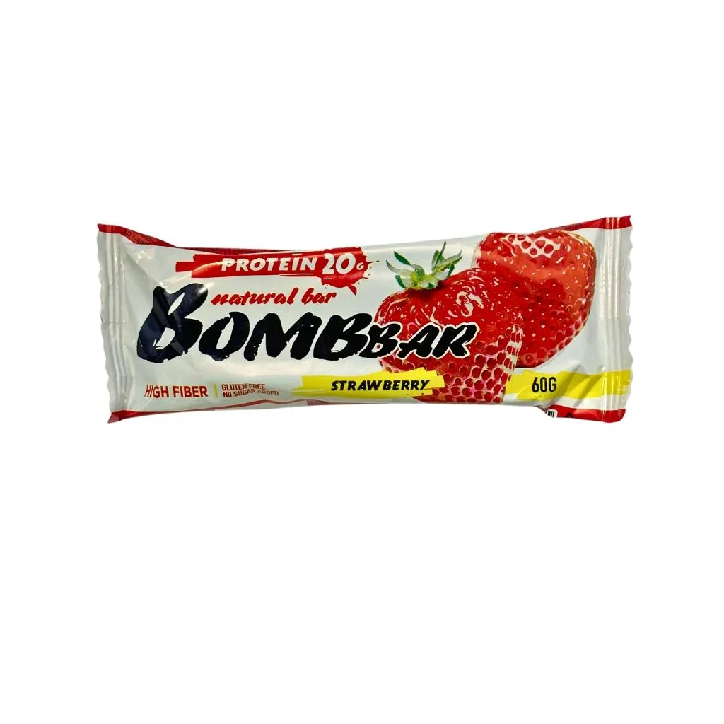 Bombbar батончик Клубника 60гр 20шт thumbnail 1