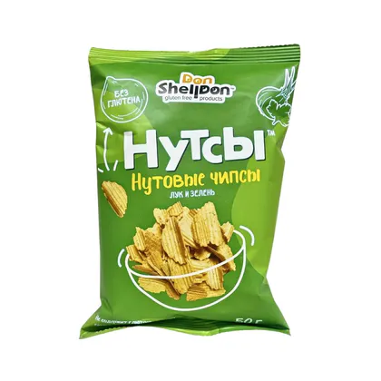 Чипсы нутовые НУТСЫ Лук и зелень 50 гр