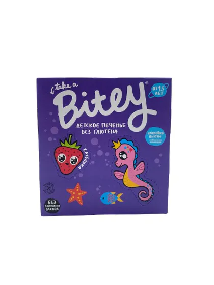 Bitey Печенье безглютеновое Клубника 125гр 8шт