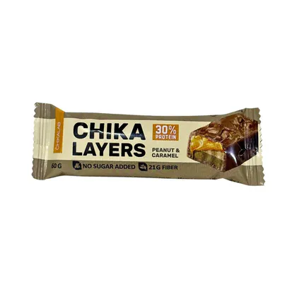 Chikalab Layers Батончик глазированный Соленая карамель и Арахис 60гр 20шт