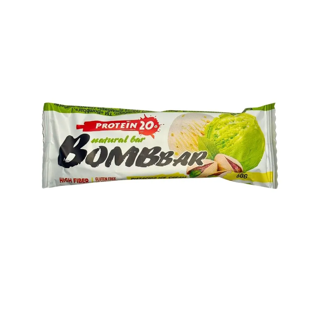 Bombbar батончик Фисташковый пломбир 60гр 20шт