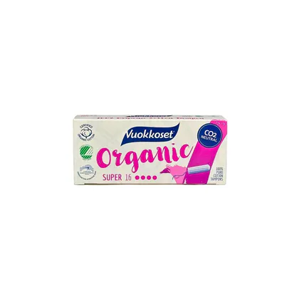 20% Vuokkoset 16 Organic super Тампоны женские гигиенические 20шт