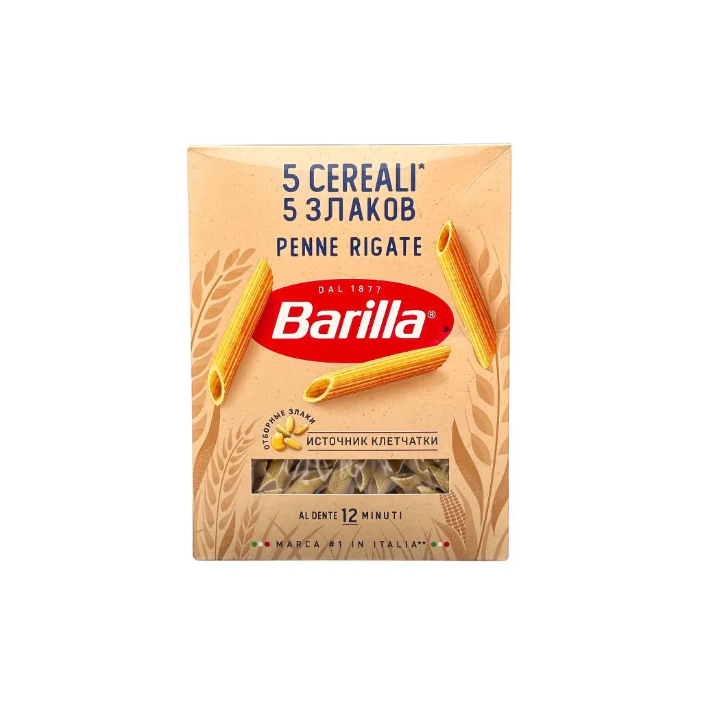 20% Barilla Паста 5 злаков Penne rigate (Пенне Ригате) 450гр thumbnail 1