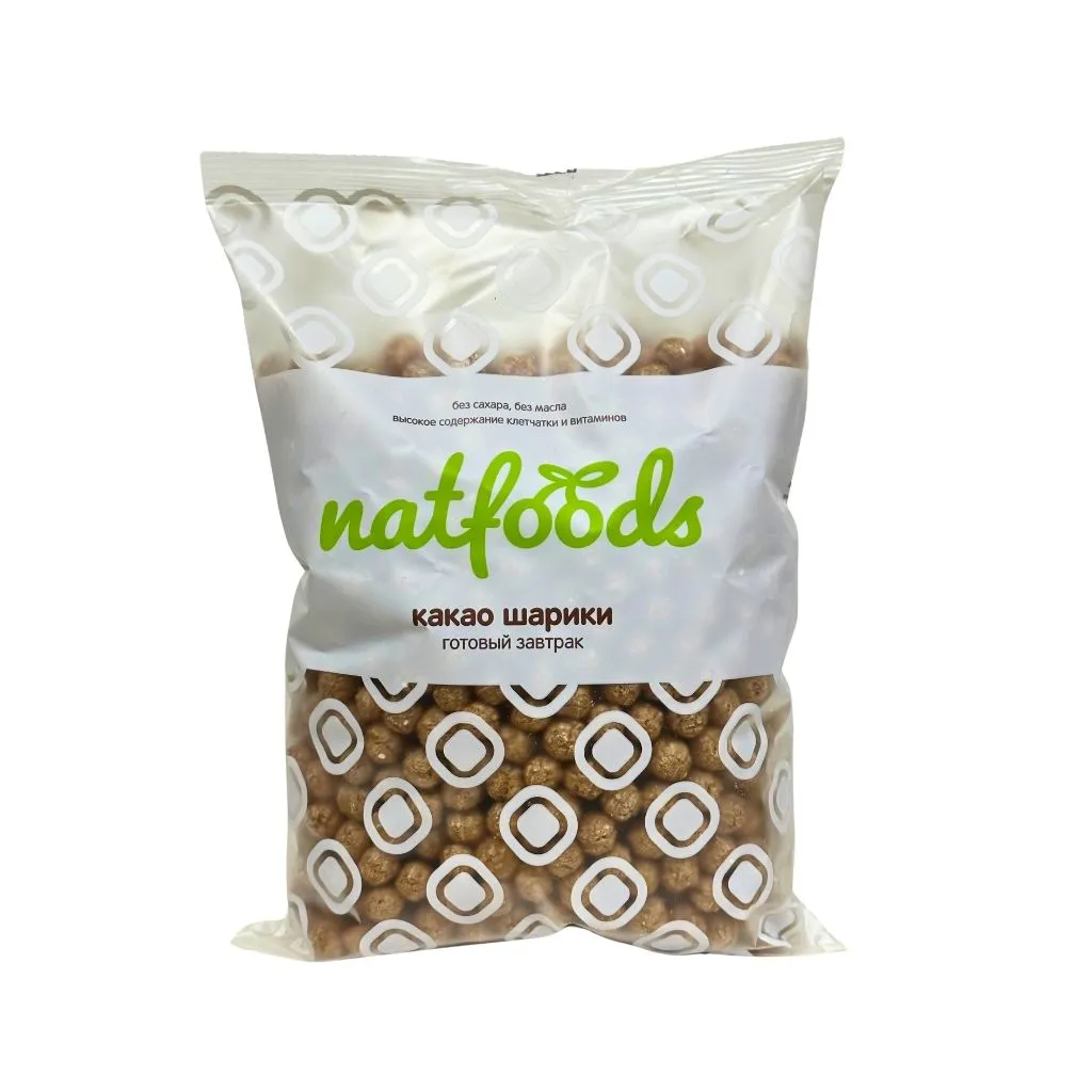 Natfoods Готовый завтрак сладкие какао шарики без сахара 100 гр 20шт thumbnail 1