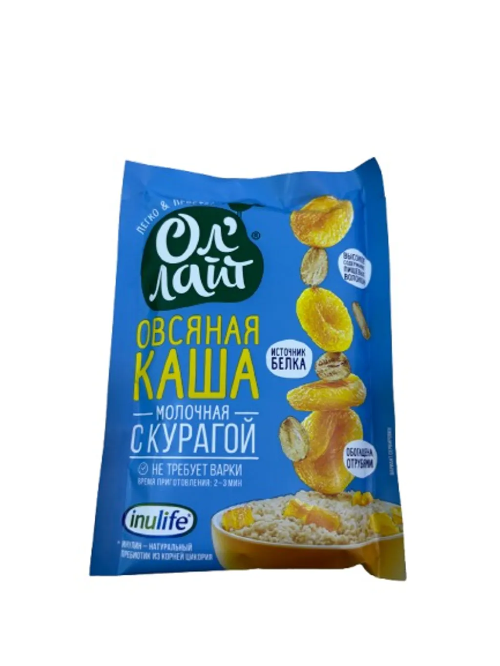 Ол Лайт Овсяная молочная каша быстрого пригот с курагой 40гр thumbnail 1