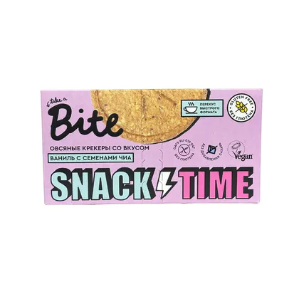 Byte Овсяные крекеры сладкие со вкусом ванили и семенами чиа 125гр 12шт