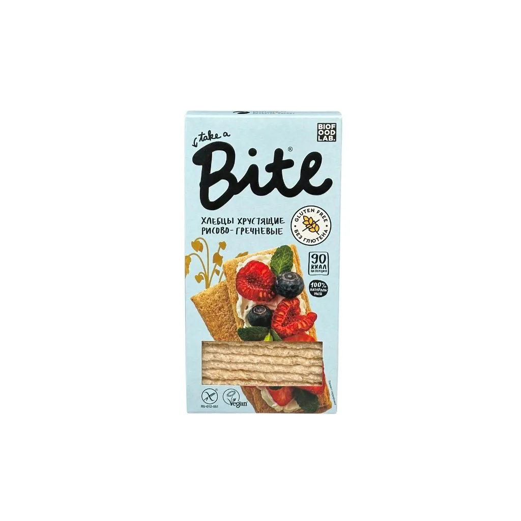 Bite Хлебцы хрустящие рисово-гречневые 150гр 8шт thumbnail 1